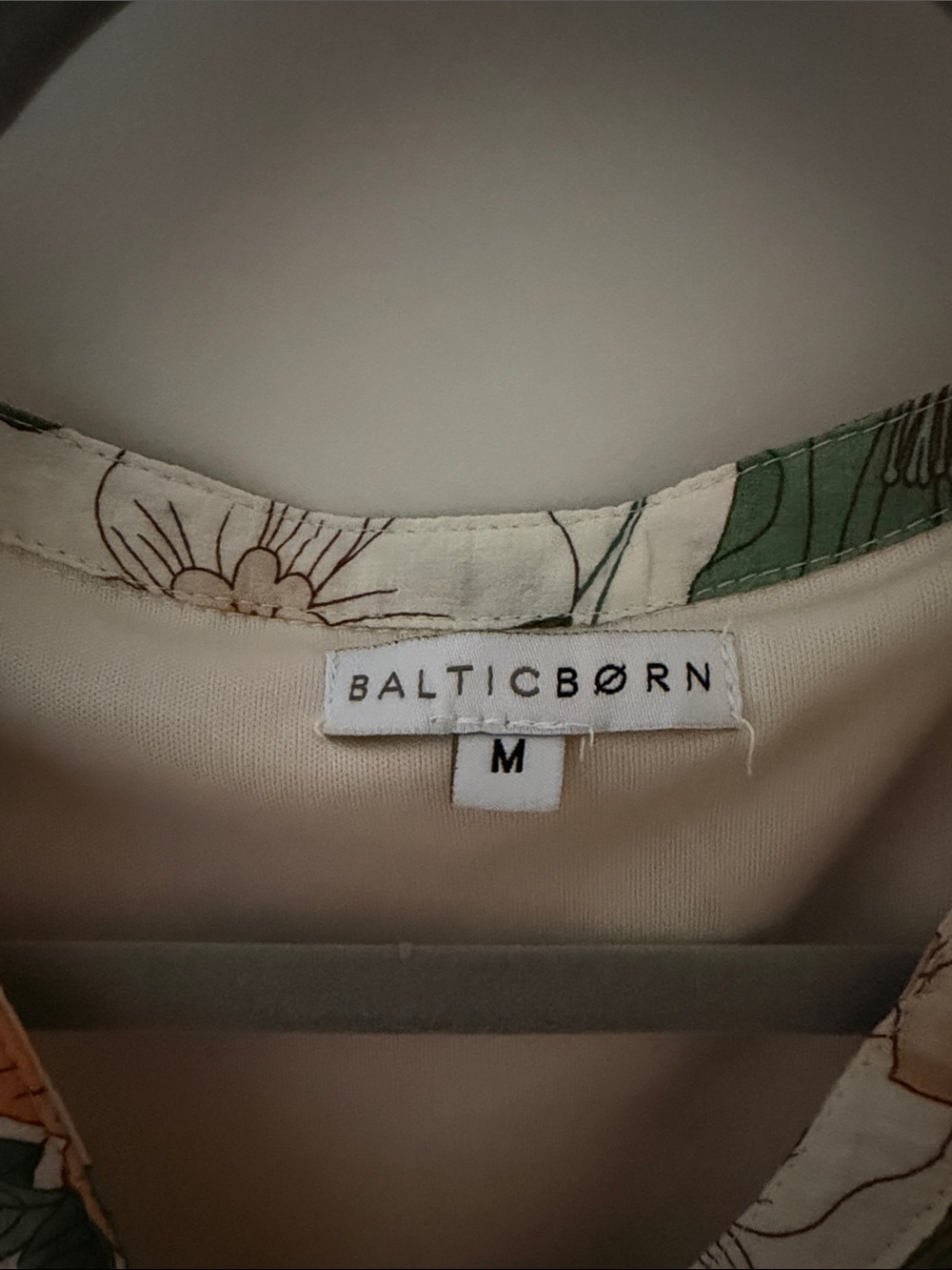 Baltic Born Cream Floral Midi Dress with Orange & Green Flowers - Picture 2 of 2